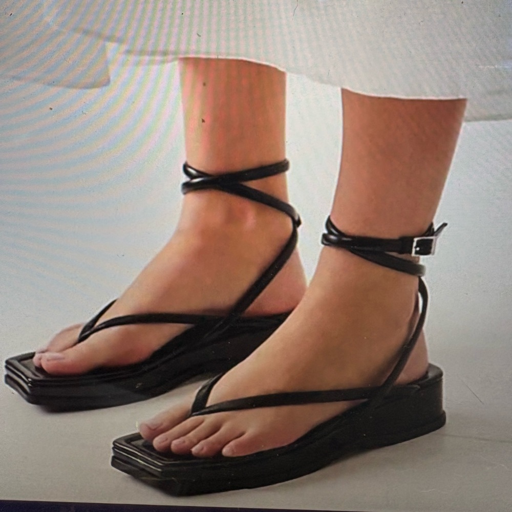Jeffrey Campbell Black Strappy Sandals